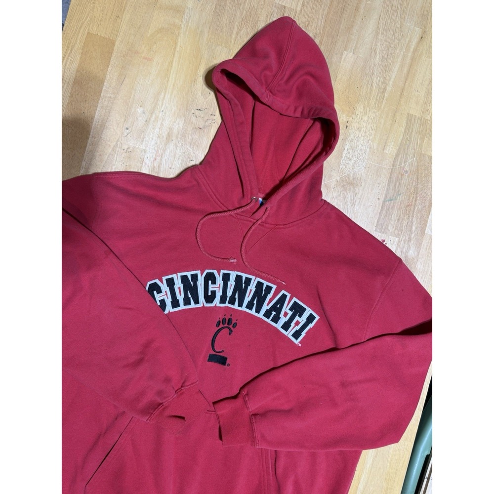 Vintage Y2K Cincinnati Bearcats Hoodie Mens XL Red NCAA VF Imagewear 24x28